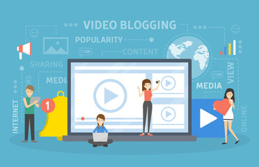 Video blogging concept.