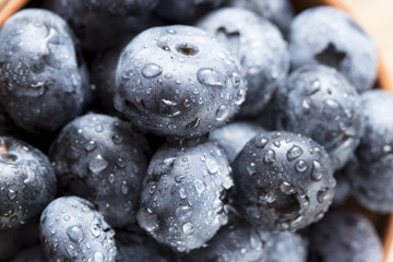 ripe plums in drops