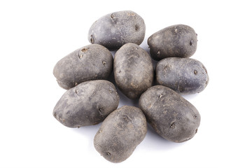 purple potato isolated on white background