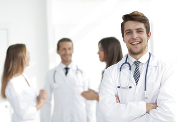 Fototapeta premium doctor therapist on the background of the office