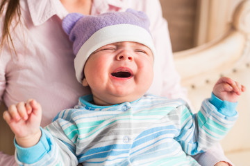 Portrait of a cute newborn baby