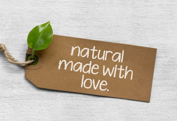 natural made with love. - nature label