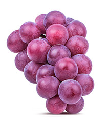 Fresh grapes isolated on white background with clipping pass