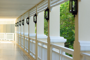 white corridor floor