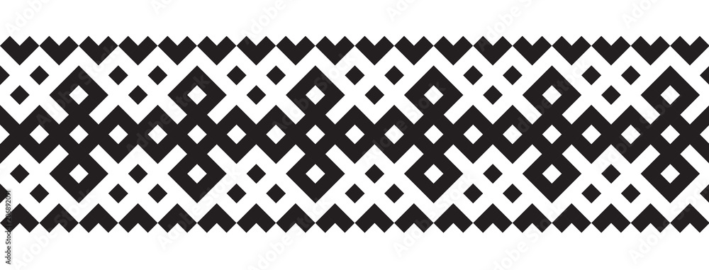 Poster geometric pattern in ethnic style seamless pattern