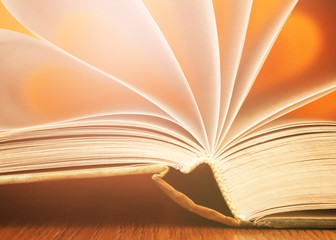 Open book, beautiful pages so close