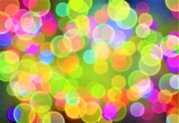 Bokeh background, festive decoration, template for design of posters and cards