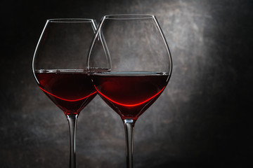 Custom vertical slats for kitchen with your photo Glasses with old red wine