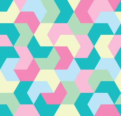 Seamless pattern. Endless background of geometric shapes. Arrow seamless pattern. Geometric pattern. Wallpaper. Vector illustration.