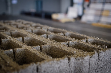 Close up on building construction materials background