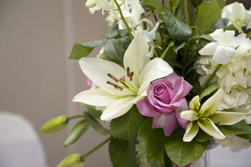 Bouquet with Roses and Lillies
