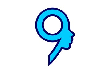 number 9 women logo vector