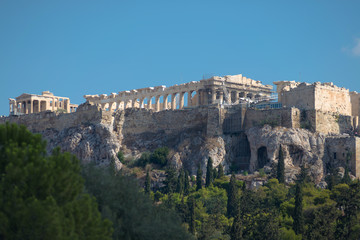 The Acropolis in Athens on a sunny day