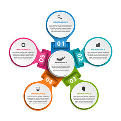 Abstract options infographics template. Infographics for business presentations or information banner.