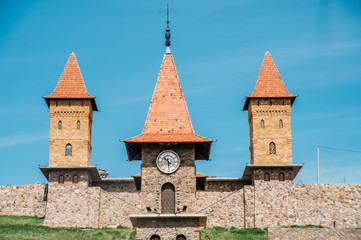old beautiful brick towers in the Park, chapel