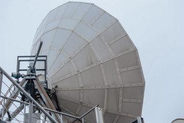 satellite dish industrial  roof  building