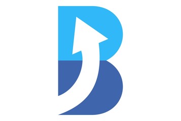 letter b up arrow logo
