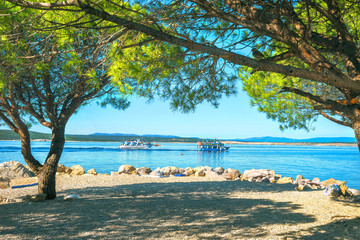 Fototapeta premium Beach in Crikvenica town. Kvarner bay, Croatia