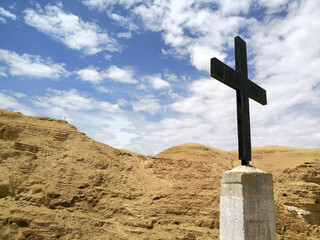 Wadi Qelt nahe Jericho, St. Georgskloster in der Judäischen Wüste
