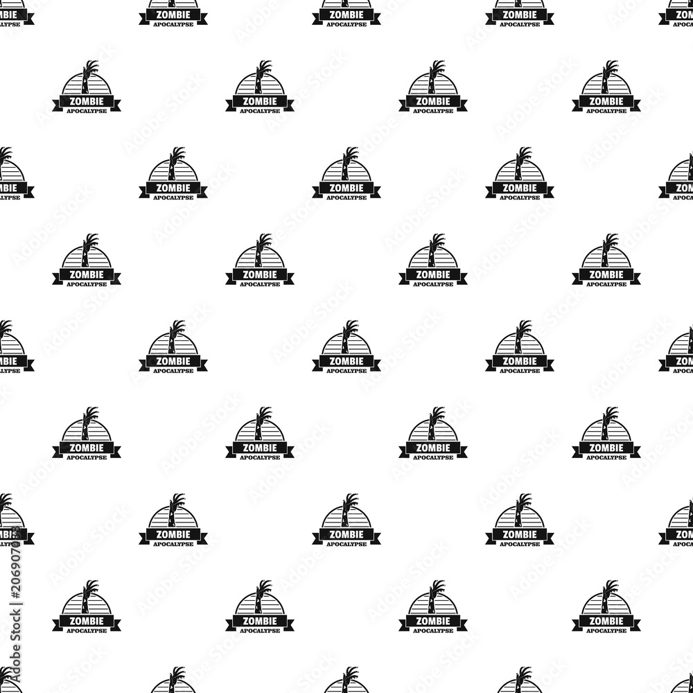 Poster zombie catching pattern vector seamless repeat for any web design