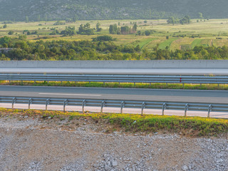 Highway perspective side view