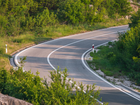 Fototapeta Highway distributor road in the Mediterranean