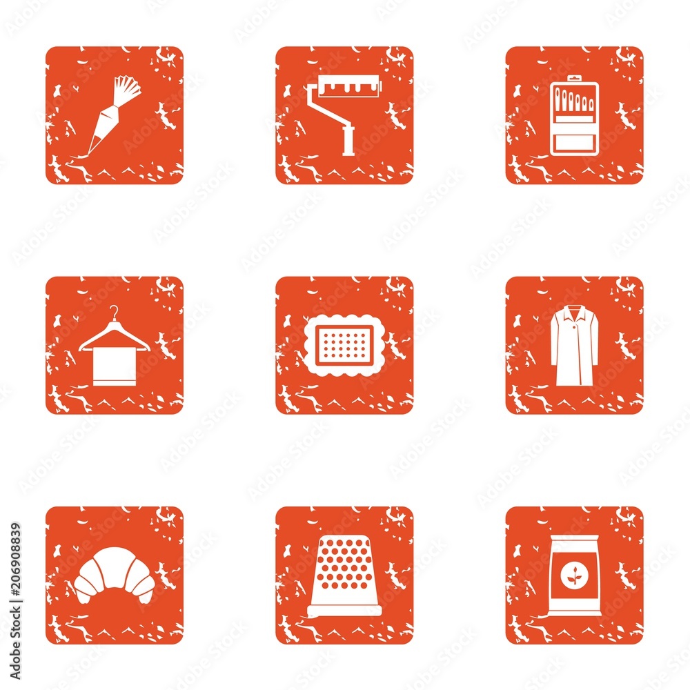 Aufkleber clean sweep icons set. grunge set of 9 clean sweep vector icons for web isolated on white background