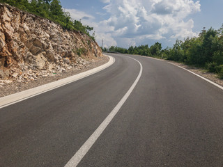 Road in Montenegro tarmac