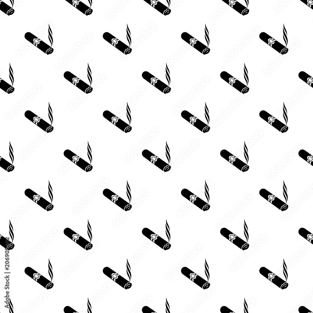 Poster cigar pattern vector seamless repeating for any web design