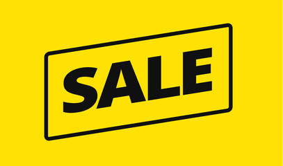 Yellow sale banner vector background