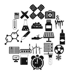 Chemical composition icons set. Simple set of 25 chemical composition vector icons for web isolated on white background