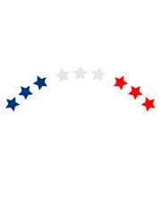 bogen stolz sterne fliegen sternschnuppe 3 farben frankreich nation blau weiß rot flagge design logo cool