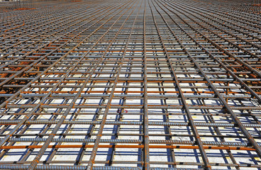Production of reinforced concrete frame construction site