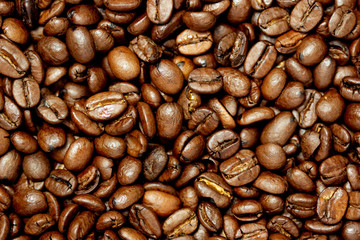 コーヒー豆とコピースペース