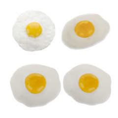 fried eggs isolated