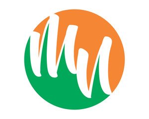 circle gestalt typography typeset alphabet font image vector icon