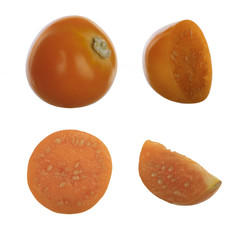 set of physalis isolated on white