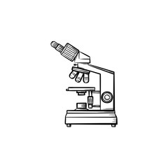 Microscope hand drawn outline doodle icon