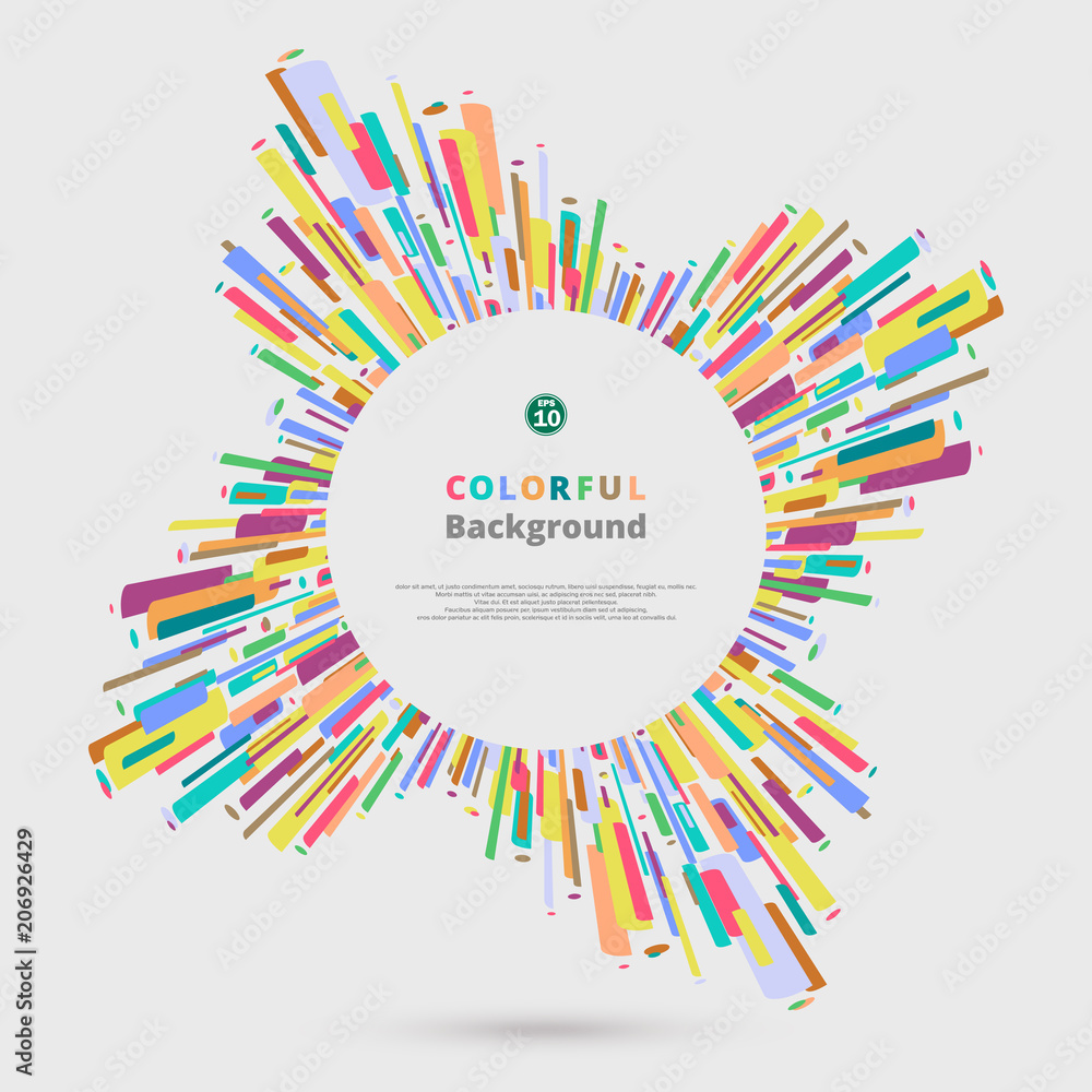 Poster abstract mix color in tone of fresh strip line patterns background. illustration vector eps10