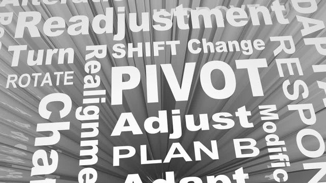 Pivot Change Turn Adjust Alter Course Words 3d Animation