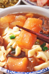 Braised beef noodles - a popular food in Taiwan  
