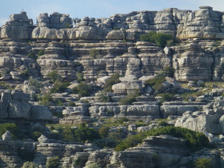 El Torcal de Antequera, paraje natural único, declarado Patrimonio Mundial situado en Antequera, Malaga (Andalucia, España)