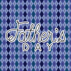 happy fathers day card with textile background vector illustration design