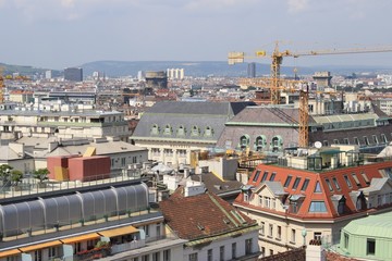 Fototapeta na wymiar View of Vienna from St Stephen's Cathedral