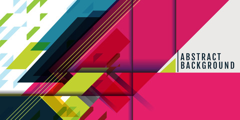 background quares and shadows - colorful geometric futuristic tech abstract Colorful with space for text. Vector. on white background