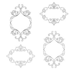 Vector baroque of vintage elements for design. 