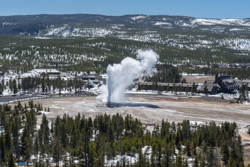 Old Faithful Geyser Erupting