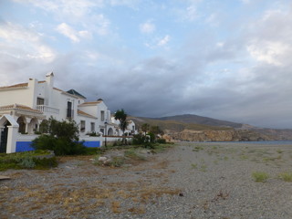 Calahonda y El cabo Sacratif entre Motril y Gualchos, situado en la costa mediterr&aacute;nea  de Granada (Andalucia,Espa&ntilde;a)