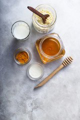 Herbal Beauty Pack with Turmeric, Honey, Gram Flour and Milk