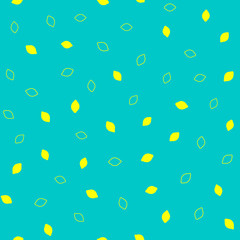 Lemon pattern. Seamless decorative background with yellow lemons